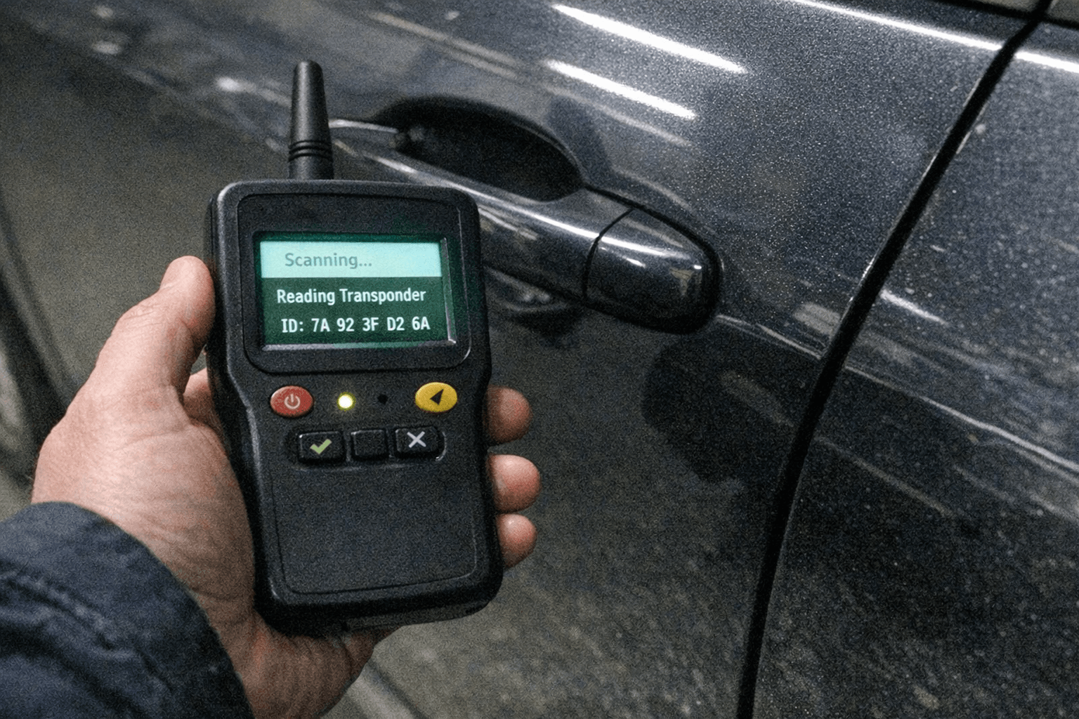 Elektronisches Transponder Lesegerät zur modernen Fahrzeugentriegelung